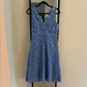 Elegant Vineyard Vines Kentucky Derby Blue Lace Dress